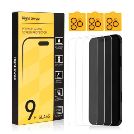 3 HD Glass Guard + 3 Camera Lens